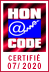 Ce site respecte les principes de la charte HONcode de HON